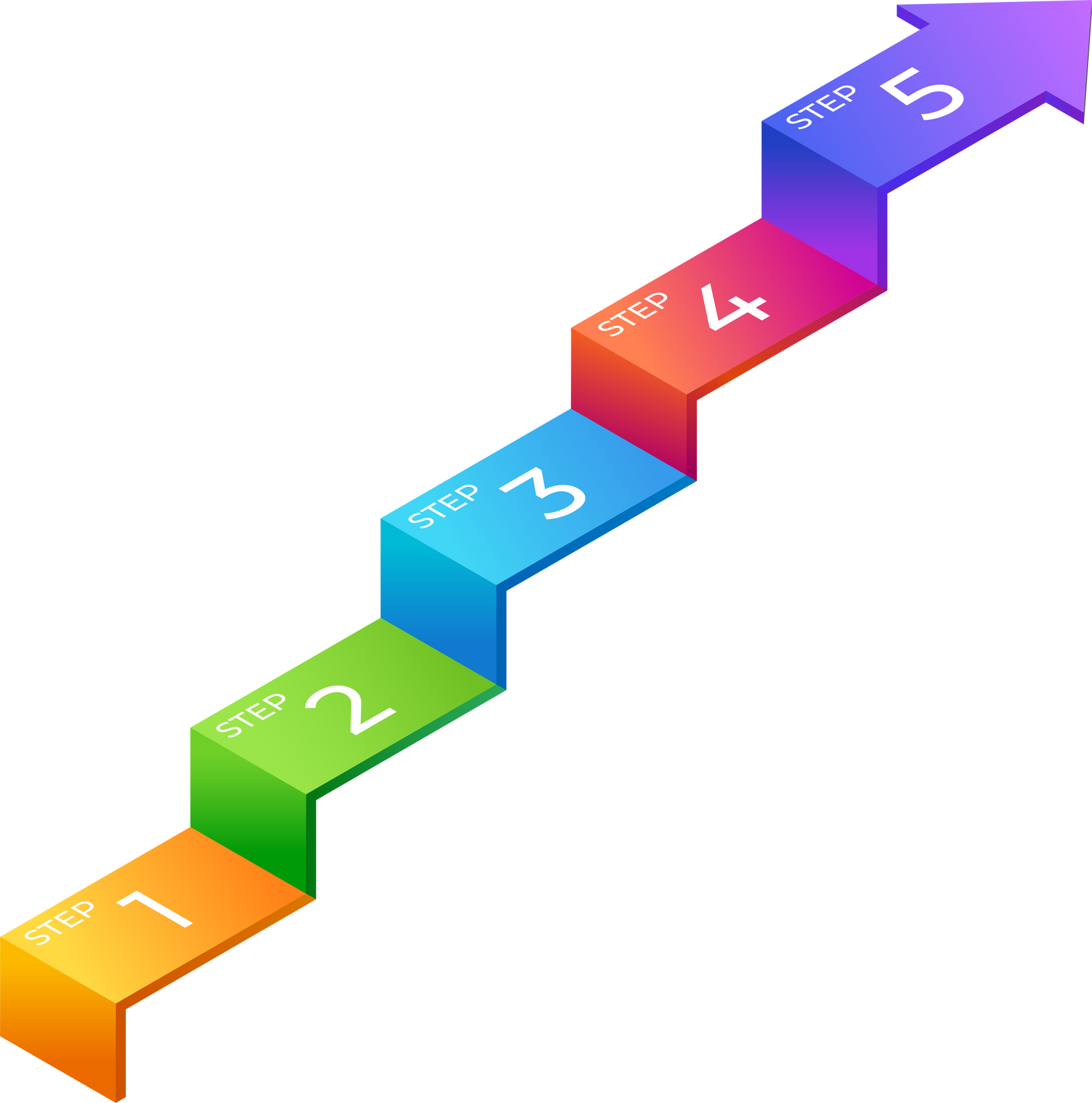 Step Infographic Isometric Business 3D Concept