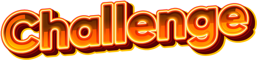 Challenge Text Stiker PNG